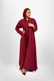 Bouthaina Abaya-Maroon color