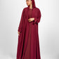 Bouthaina Abaya-Maroon color