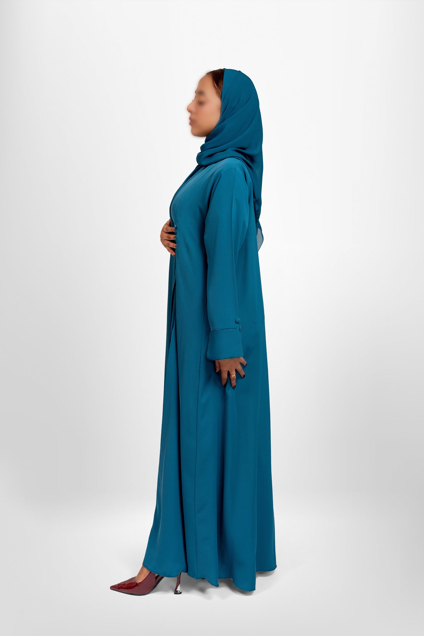 Bouthaina Abaya -(Blue Petrol