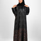 Bouthaina blazer Abaya-(Black- brown)
