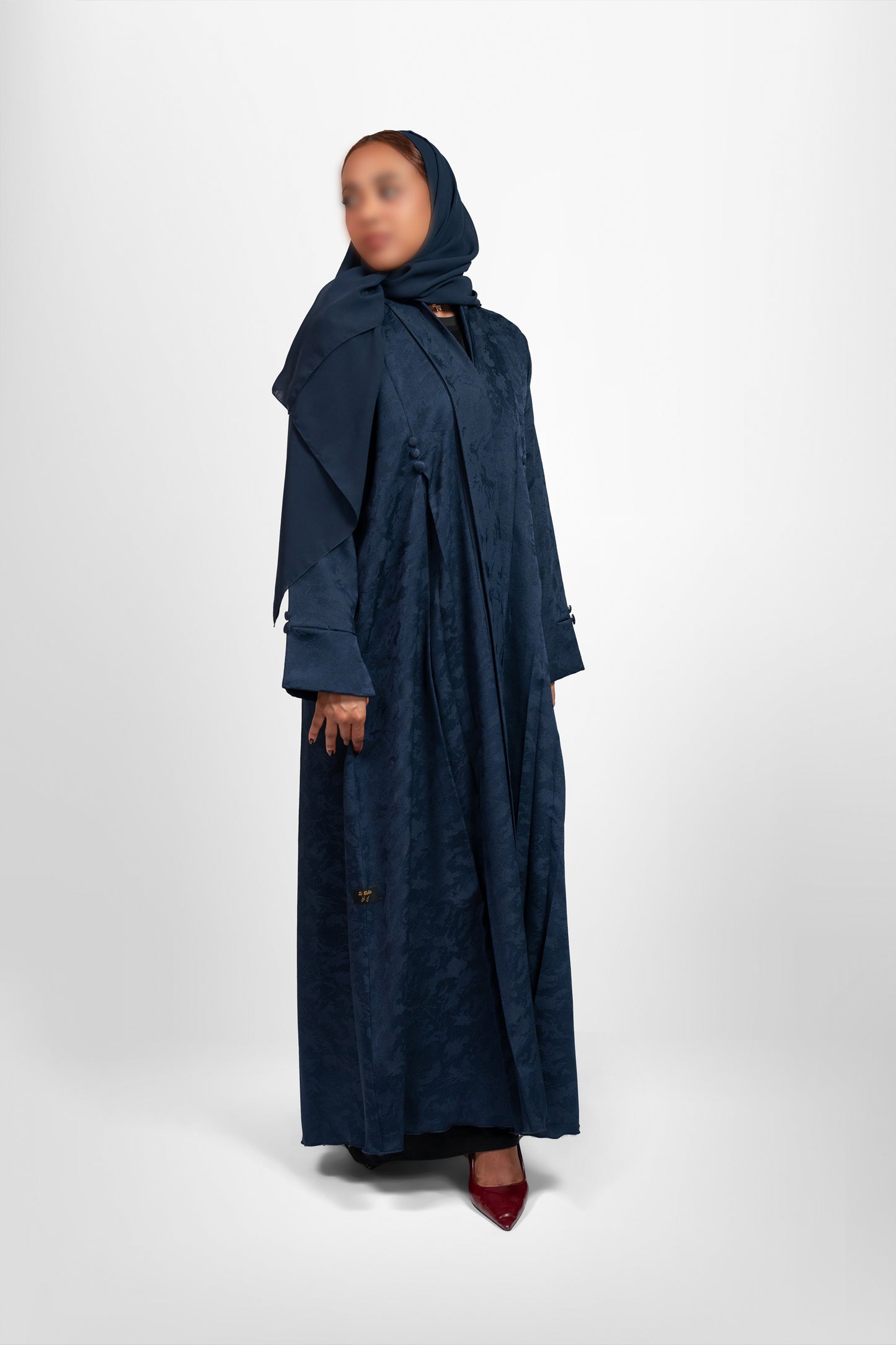 Bouthaina Abayas-(Navy Blue)
