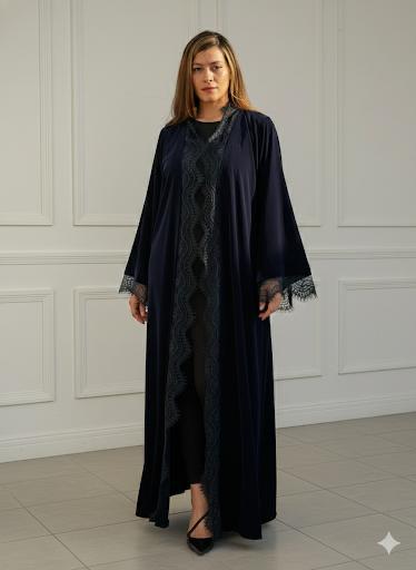 Hajar 01 Abaya (Velvet dentelle)