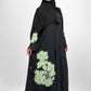 Black Double Chiffon Crystal Abaya - Nabila 04
